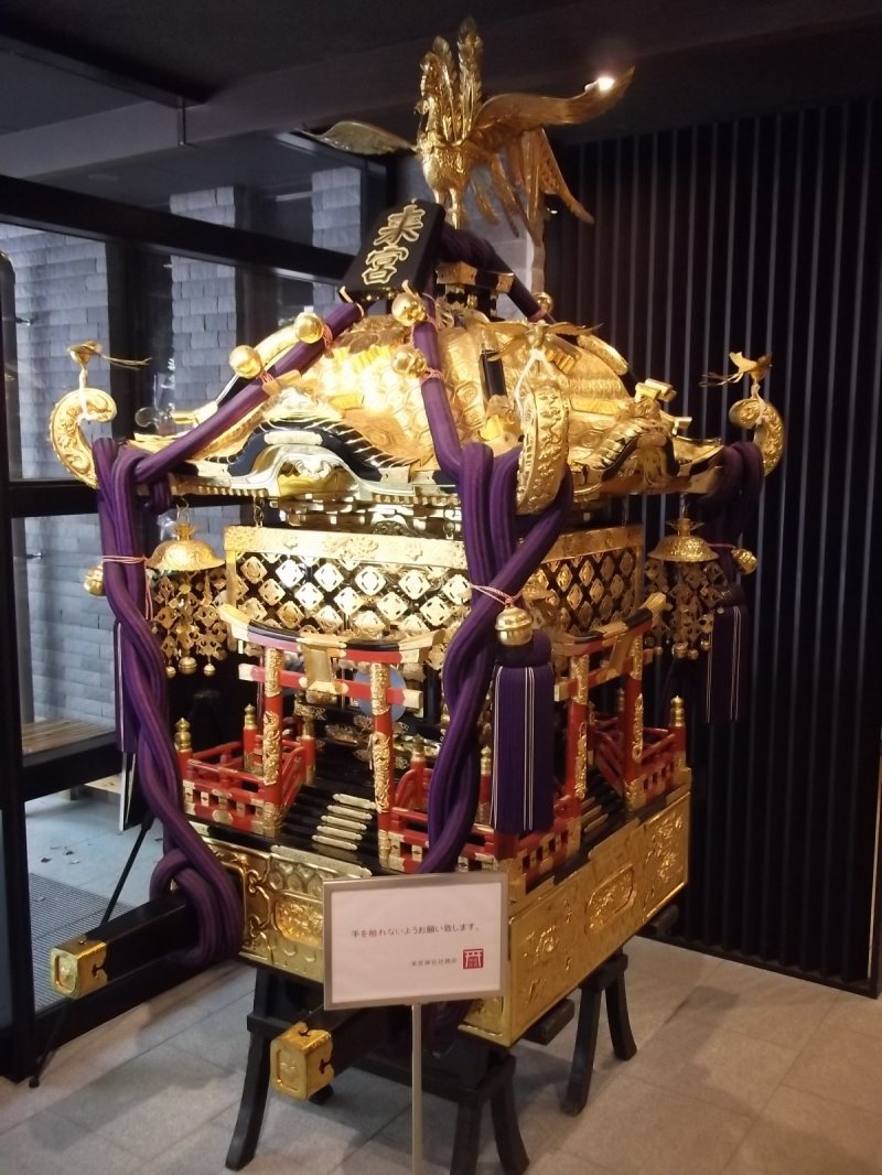 <p>A portable shrine on display</p>