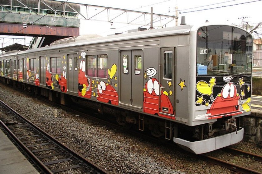 Les trains décorés à la façon "manga" retour à leur gare d'origine après 4 ans d'attente.