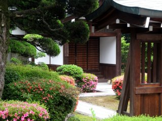 A shrine is located on the south side of the castle grounds