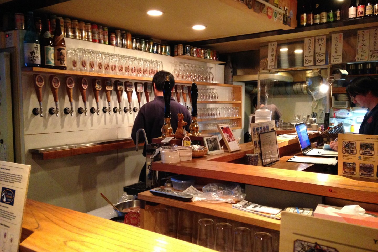 Baird Taproom Harajuku Wall of Beer!