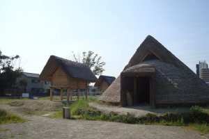 A pit-house and storehouse at the Toro village