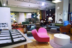 Chic and colorful designs and products on display in this beautiful interior design store&nbsp;