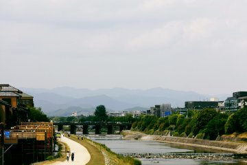 Just before Gion is the Kamo River, a fantastic place for a stroll