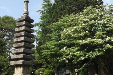 <p>Near this pagoda are some steps down into the lower garden</p>