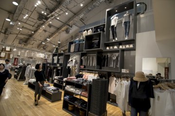 <p>For a store full of white, this display section all decked in black stands out like a sore thumb, and probably intentionally so.</p>