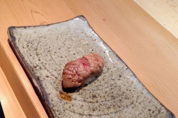 Aburi-toro - lightly grilled fatty tuna belly