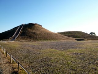 The Sakitama Kofun Park contains nine giant ancient tombs which date back to the 5th - 7th centuries.