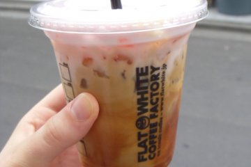 <p>Cold raspberry latte</p>