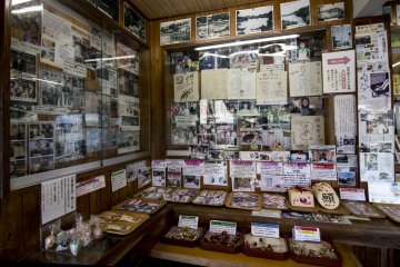 <p>The museum shop in Kanzanji Temple. Much of the amulets stocked here are related to love, thanks to the Enmusubi Jizo.</p>