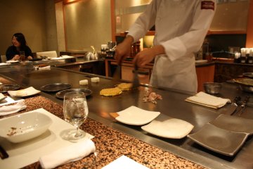 <p>All the tables are not in front of the teppan, so try to get a place there if you want to enjoy dishes prepared in front of you.&nbsp;</p>