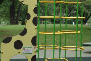 Playground fun for kids at Inariyama-koen.