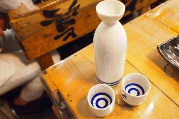 <p>Sake to go with the fish</p>