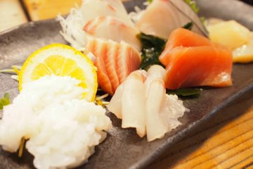 <p>Fresh sashimi straight out of the fish market</p>