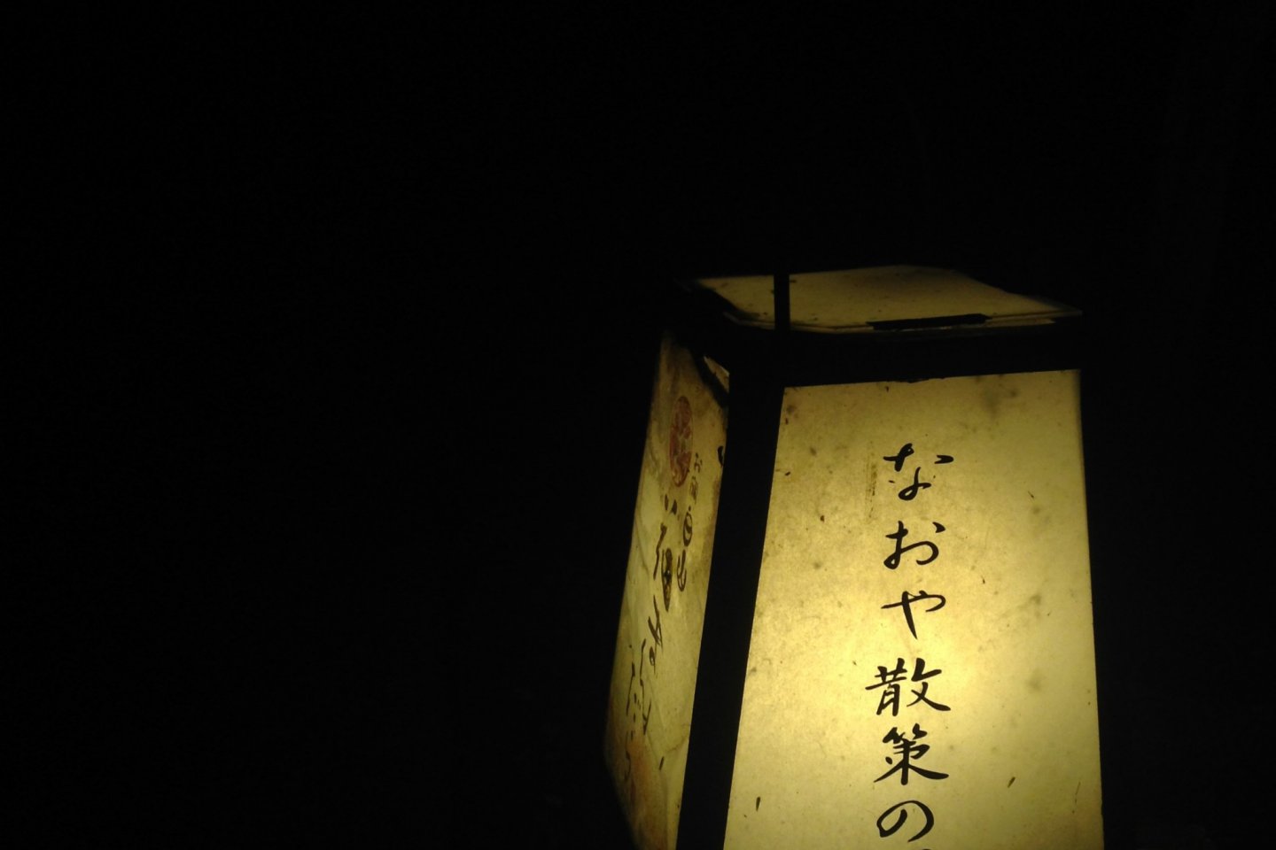 แสงจากเจ้าหิ่งห้อยตัวน้อยที่กระพริบแข่งกับแสงไฟอันแรงจ้าที่ Kinosaki onsen
 