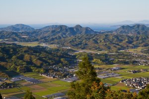 Panoramic view from Mt. Kaya overlooking the rural Itoshima Peninsula