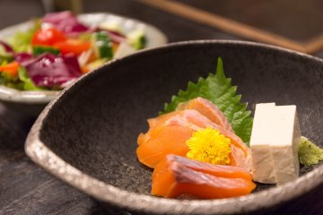 <p>Fresh trout sashimi</p>