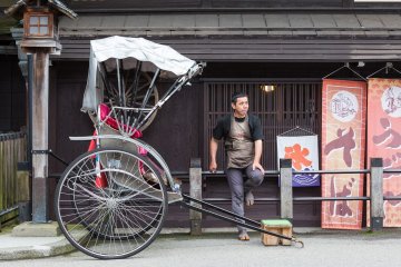 <p>A Rickshaw can carry you through the streets of Takayama</p>