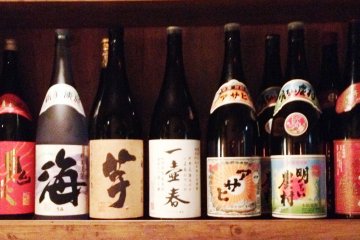 <p>A vast selection of local sake and shochu awaits you at Takamatsu</p>