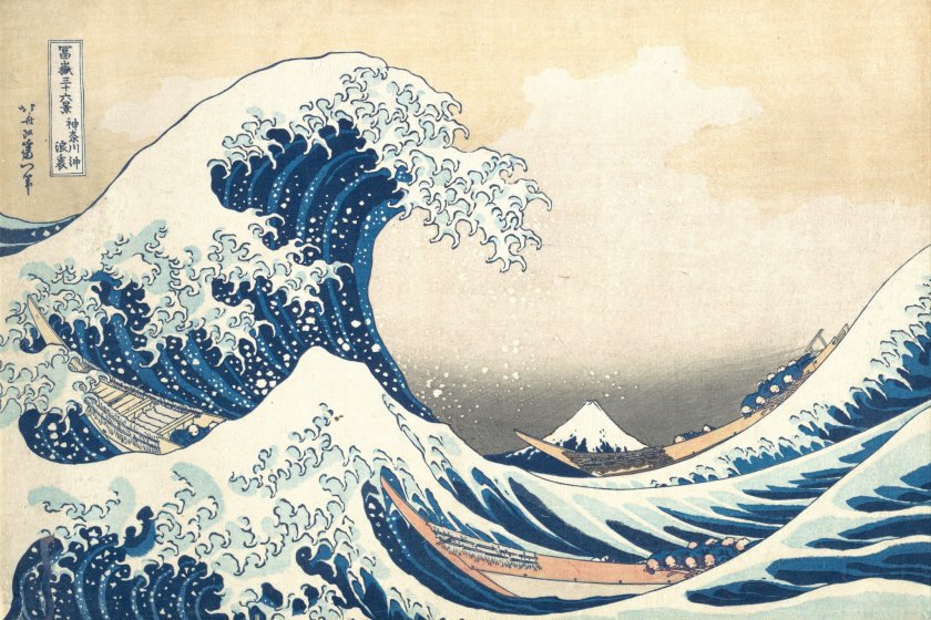 "Большая волна в Канагаве". Должно быть самая известная во всем мире гравюра.