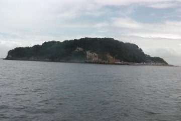 View of Sarushima from the ferry