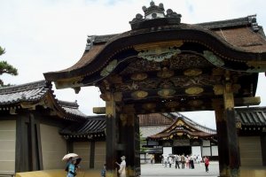 The beautiful Karamon Gate is currently under restoarion and is covered in tarps.  Picture from 2009 before restoration began.