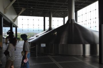 Birthing beer! View from the top of the Escalator, Suntory Kyoto Beer