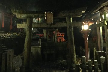 <p>There are shrines along the way that can look kind of creepy at night.</p>