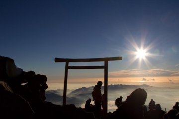 Sunrise on the Top of Mount Fuji