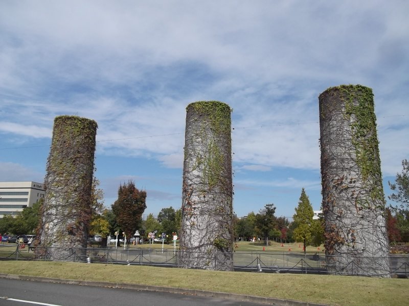 <p>Three of the chimneys</p>
