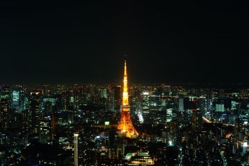 모리 타워에서 도쿄 타워의 뷰