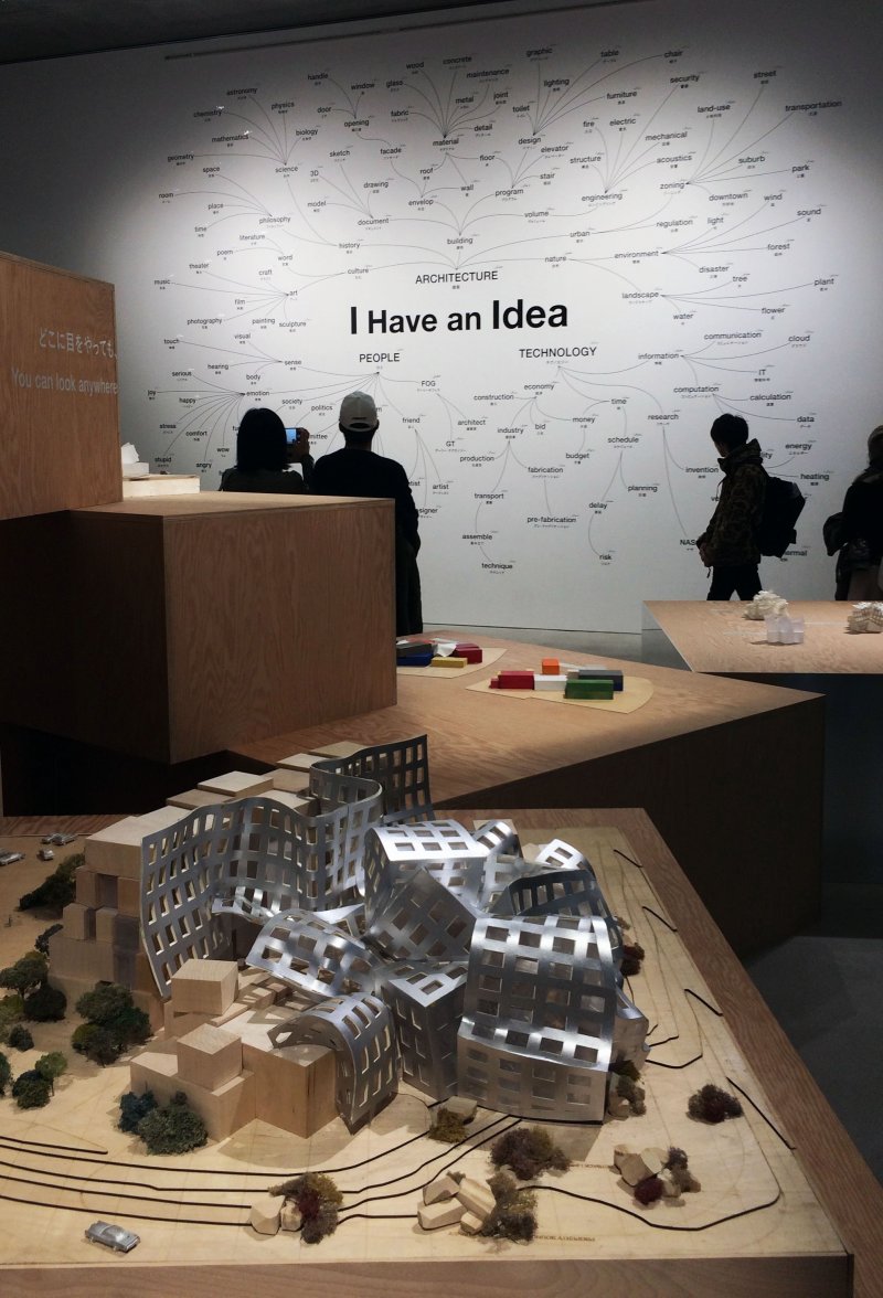 <p>See a map of Frank Gehry&#39;s ideas before discovering his building plans.</p>
