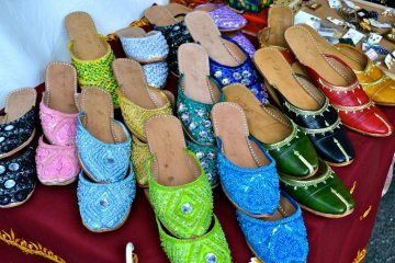 Gorgeous footwear at the Indian Festival in Tokyo