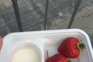 Condensed milk you can dip your freshly picked strawberries into!