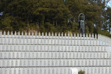 Some statues outside