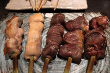 Yakitori meats selection