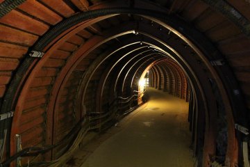 Deep within the tunnels in Ikuno Ginzan