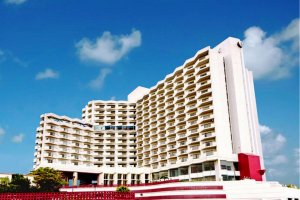 Okinawa Grand Mer Resort is perched on a hill overlooking Nakagususuku Bay