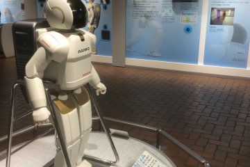 ASIMO, Honda's robot, at the Honda Collection Hall