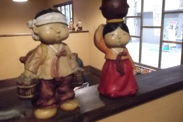 Cute Korean dolls by the register