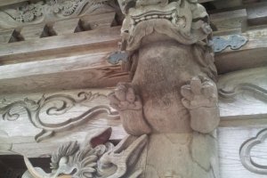 Amazing carving adorn the woodwork