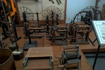Looms and spindles for silk making