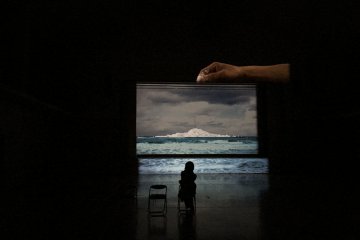 #83 The Birth of a Island by Mutsumi Tomosada is close by, featuring large video projections in a dark hall