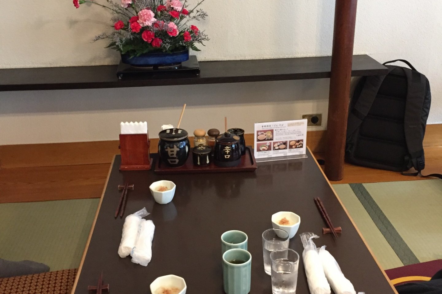 Les tables tatami au premier étage