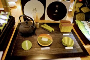The matcha collection of sweets and cakes