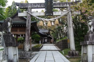 The torii, one of two gates at Miyoshi Shrine