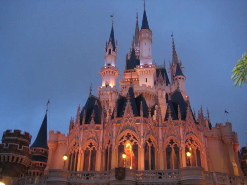 Cinderella Castle at dusk