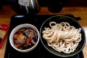 Meat soup and udon