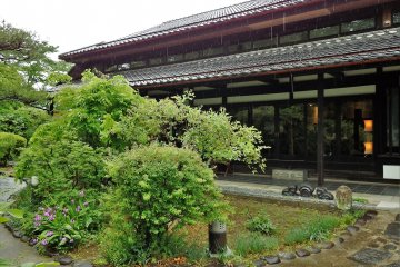 There is a lovely garden surrounding the restaurant.