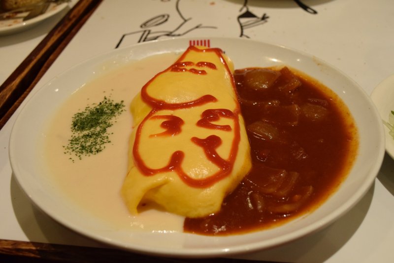 Tasty omurice at the Moomin cafe