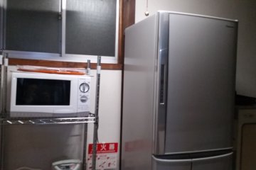 Fridge and microwave for guest use